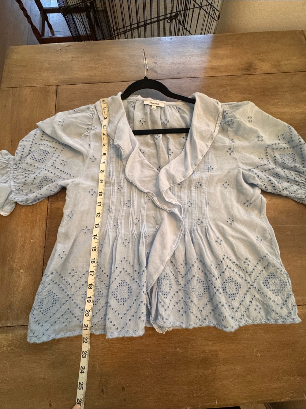 Madewell Ruffled Puff-Sleeve Top - Picture 4 of 7
